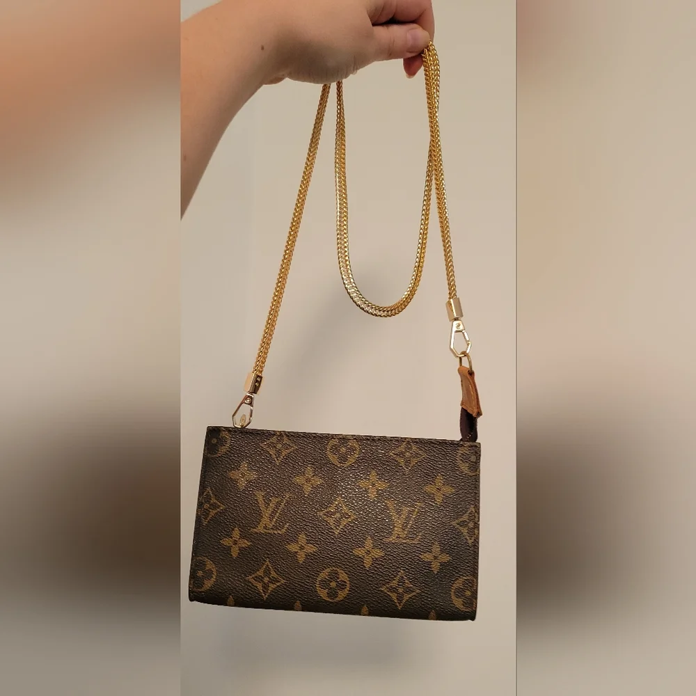Authentic Louis Vuitton Dark Brown Monogram Pouch !!! - Picture 3 of 12